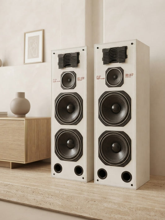 ELTAX CD-300 Rare Vintage Floor Speakers Working Hi-Fi 3-Way Stereo Warranty