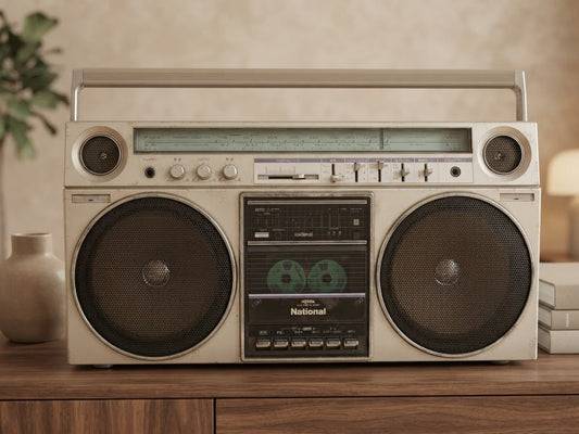 National RX-5080 Rare Vintage Boombox Getto blaster Tested  AM/FM Cassette