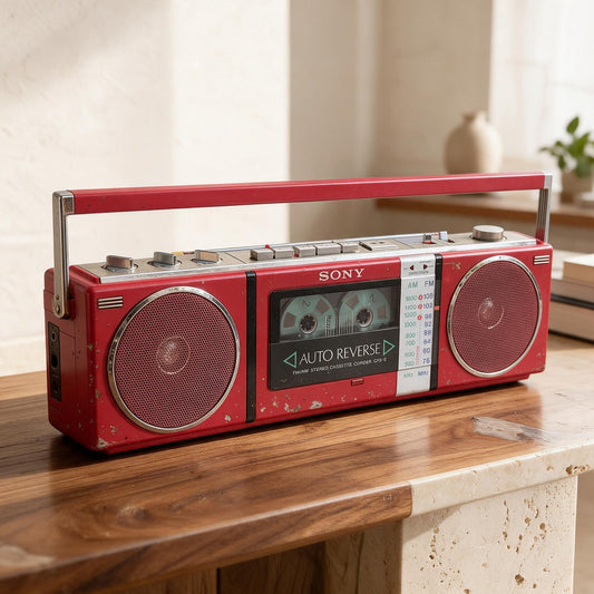 Sony CFS-9 Rare Vintage Boombox Stereo Cassette Recorder