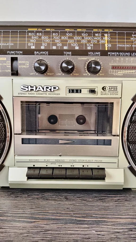 SHARP GF-6565 Rare Vintage Radio Cassette Boombox Serviced Tested
