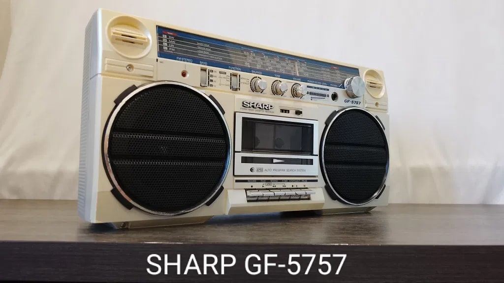 Sharp GF-5757 Rare Vintage  Boombox Cassette Ghetto blaster Serviced Warranty