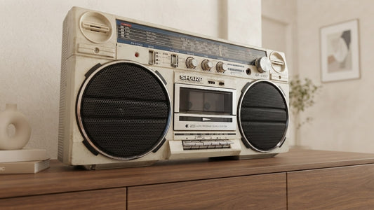 Sharp GF-5757 Rare Vintage  Boombox Cassette Ghetto blaster Serviced Warranty