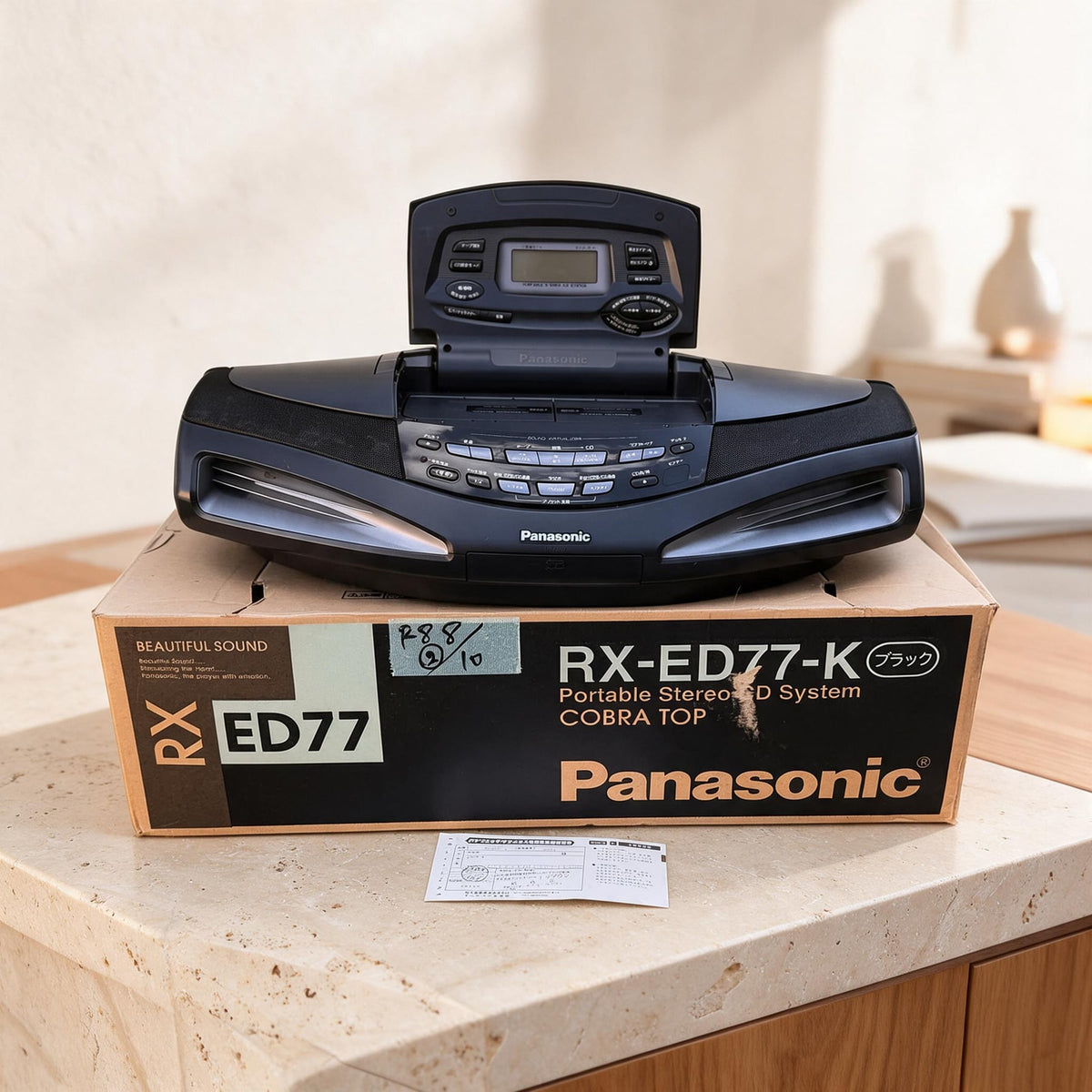 Panasonic RX-ED77-K Rare Vintage Boombox Radio CD Cassette Japan