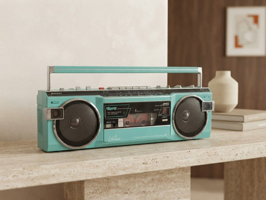 Sanyo MR-U4SS(G) Rare Vintage Boombox Working Stereo Cassette Player Warranty