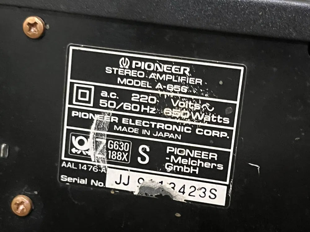 Pioneer A-656 Rare Vintage Stereo Integrated Amplifier Working Warranty