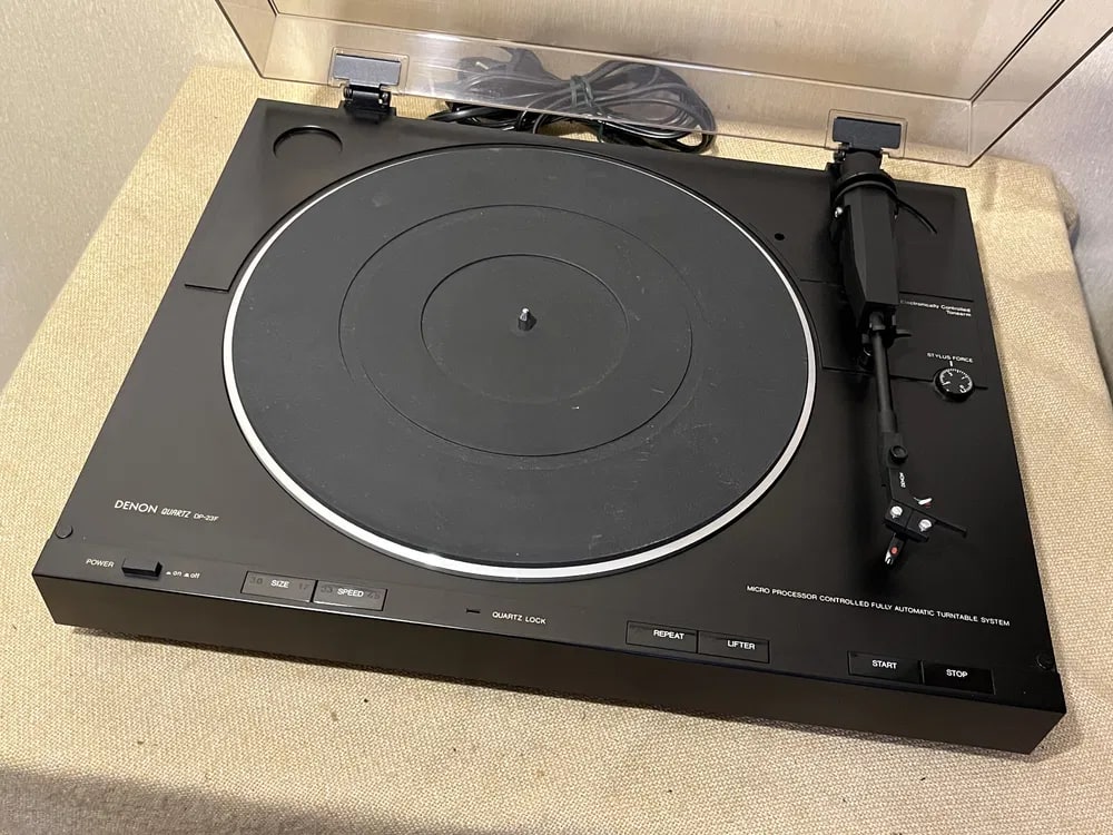 Denon DP-23F Rare Vintage Turntable Warranty Working Direct Drive Quartz