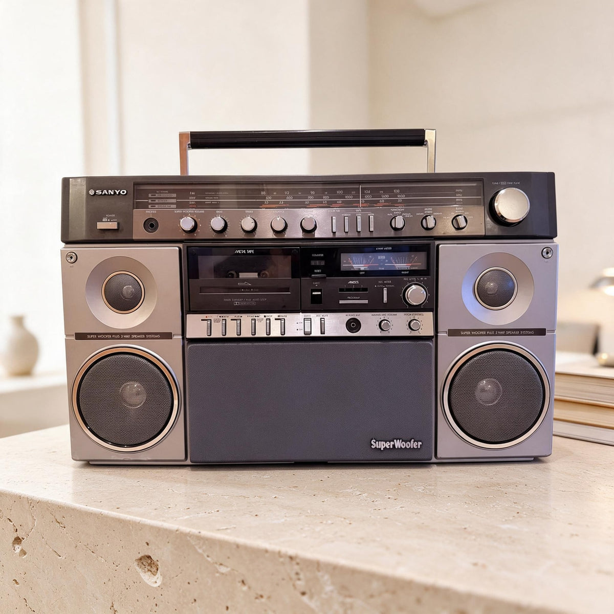 SANYO M X960K Rare Vintage Boombox Working Stereo 4-Band Radio Cassette