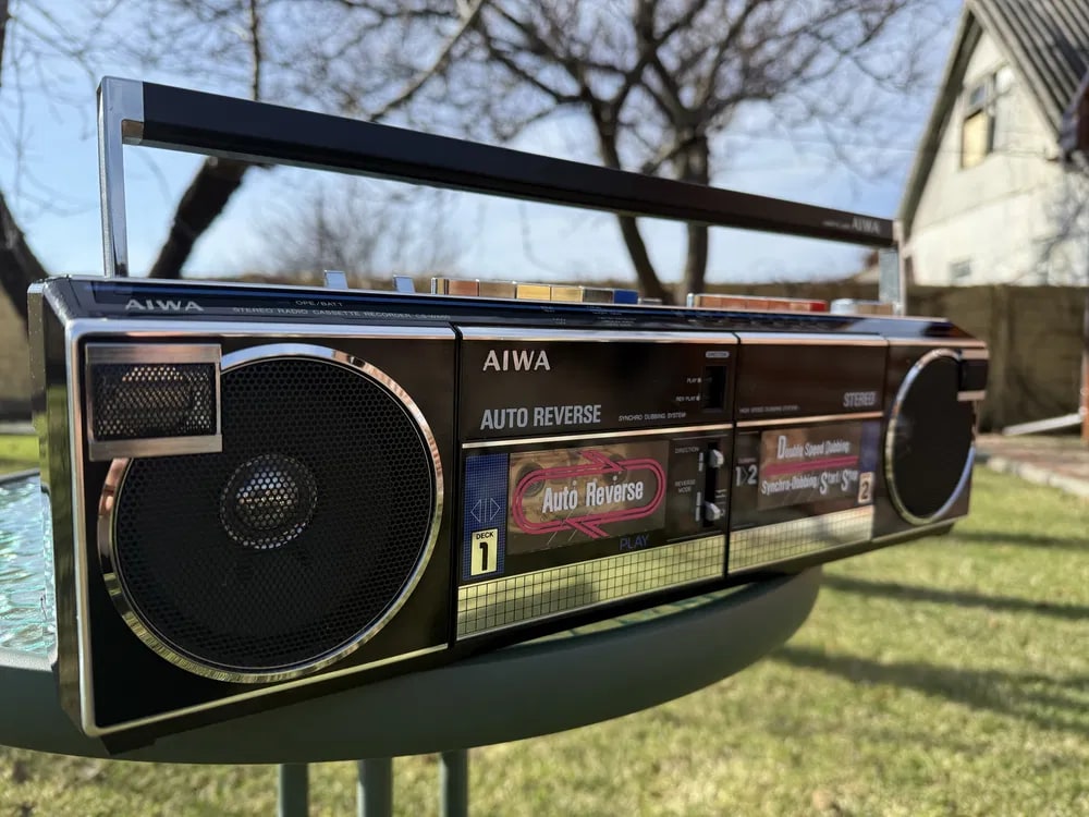 Aiwa CS-W660 Rare Vintage Boombox Serviced Double Cassette Stereo Radio