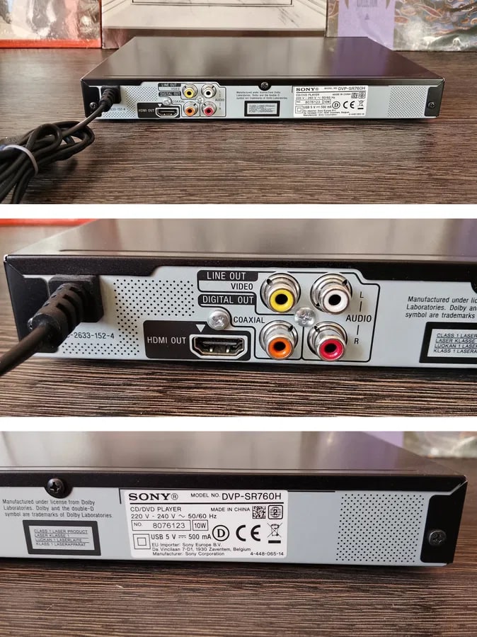 Sony DVP-SR760H Rare Vintage CD/DVD Player Working HDMI USB Upscaling