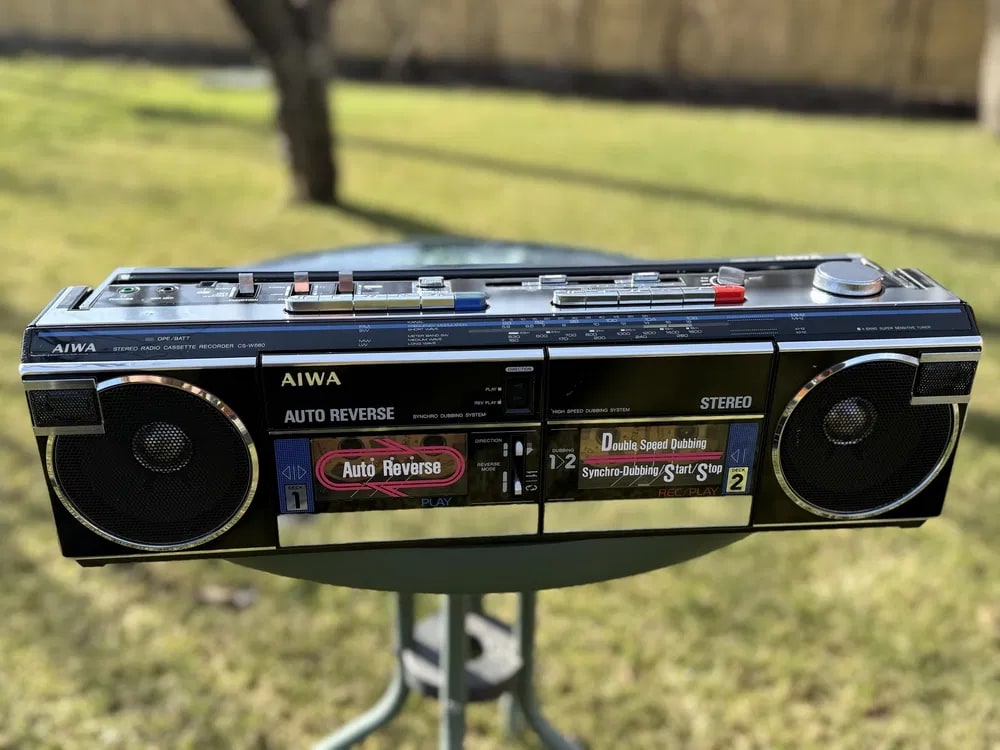 Aiwa CS-W660 Rare Vintage Boombox Serviced Double Cassette Stereo Radio