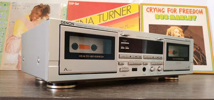 Denon DRW-660 Rare Vintage Double Cassette Deck Serviced Working Remote