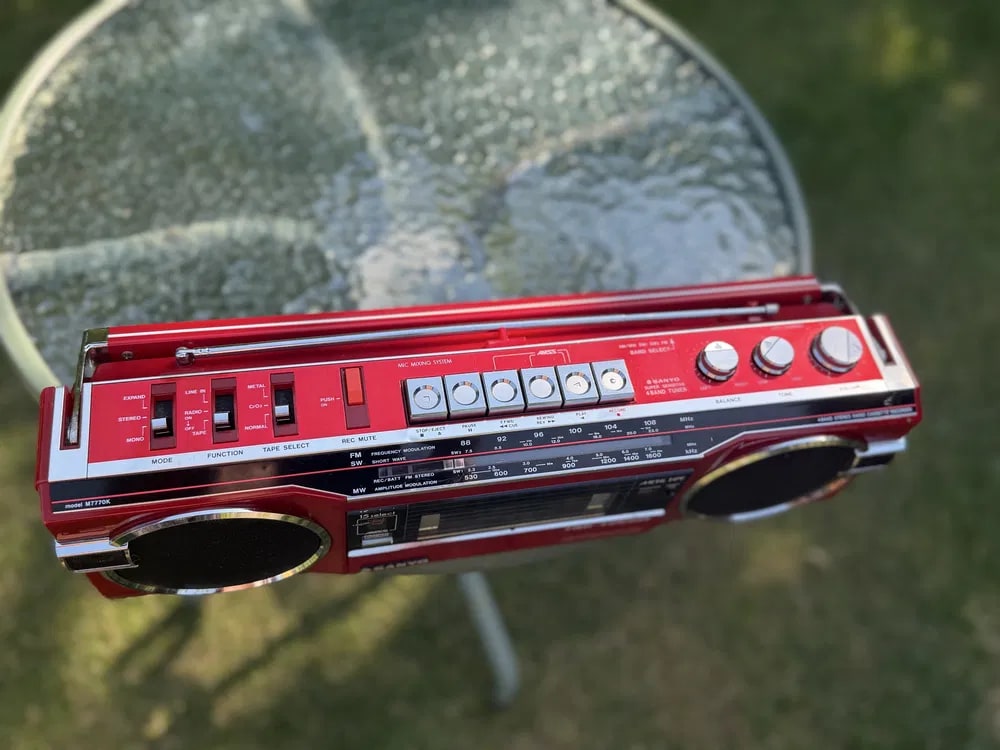 Sanyo M-7770K Rare Vintage Boombox Working Stereo Cassette Player Warranty