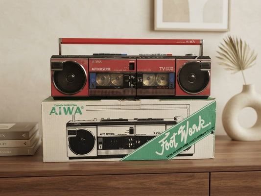 AIWA CS-W66U Rare Vintage Boombox Serviced Warranty Analog Hi-Fi Stereo Serviced