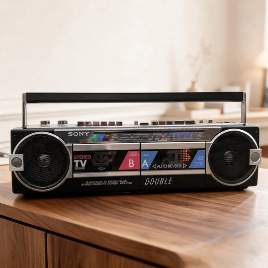 Sony CFS-W80 Rare Vintage Boombox Cassette Player Partially Working