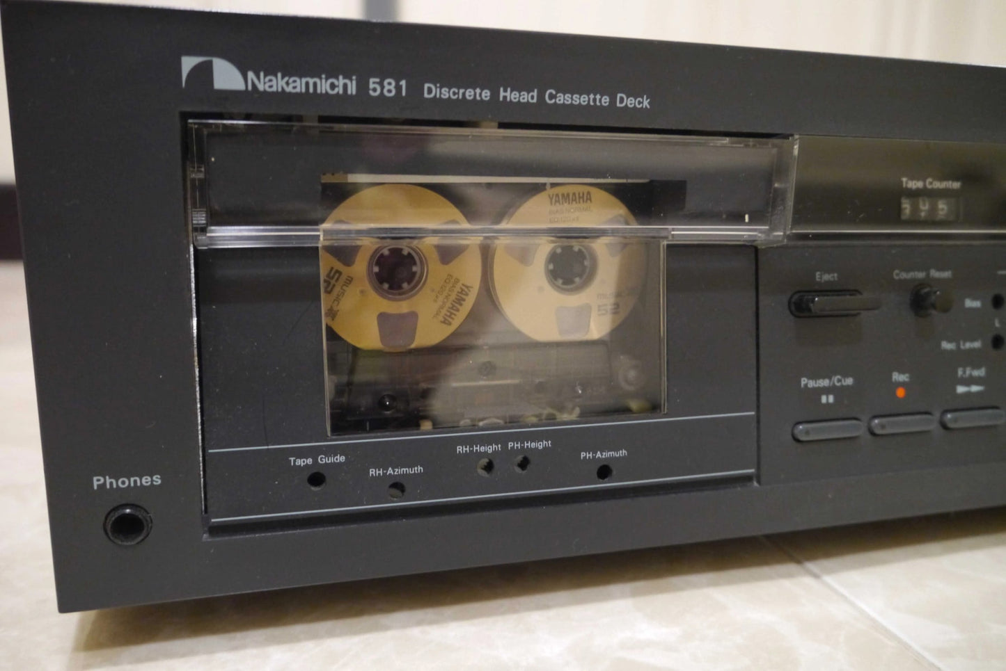 Nakamichi 581 Rare Vintage Cassette Deck Serviced Tested 3-Head Hi-Fi Warranty