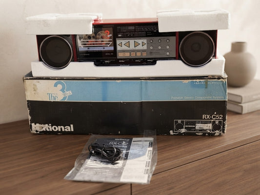 National RX-C52 Rare Vintage MINT Boombox Tape Recorder Working Box Warranty