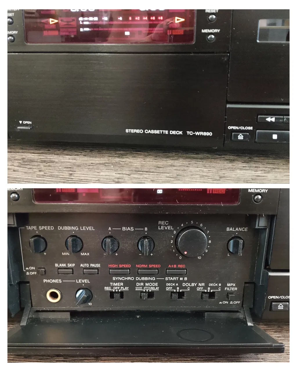 Sony TC-WR890 Rare Vintage MINT Cassette Deck Serviced Warranty Dolby HX Pro
