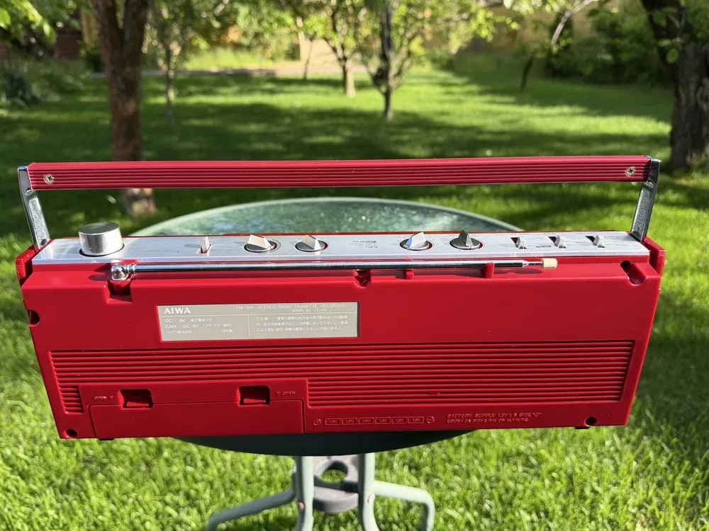 AIWA J36 Rare Vintage Mint Boombox Getto blaster Warranty Tested Metallic Finish