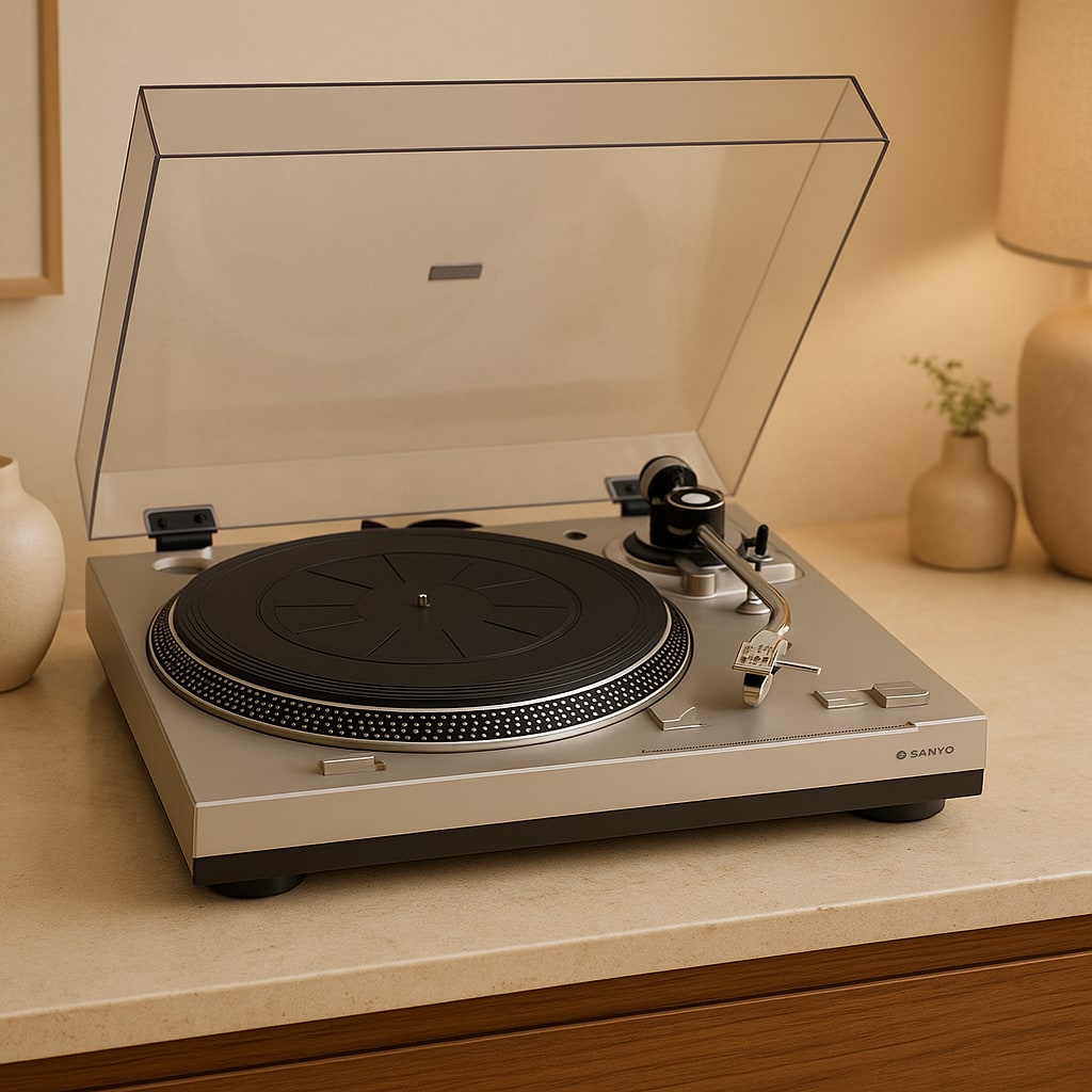SANYO TP-30 Rare Vintage Turntable Warranty Direct Drive Hi-Fi Auto Stop