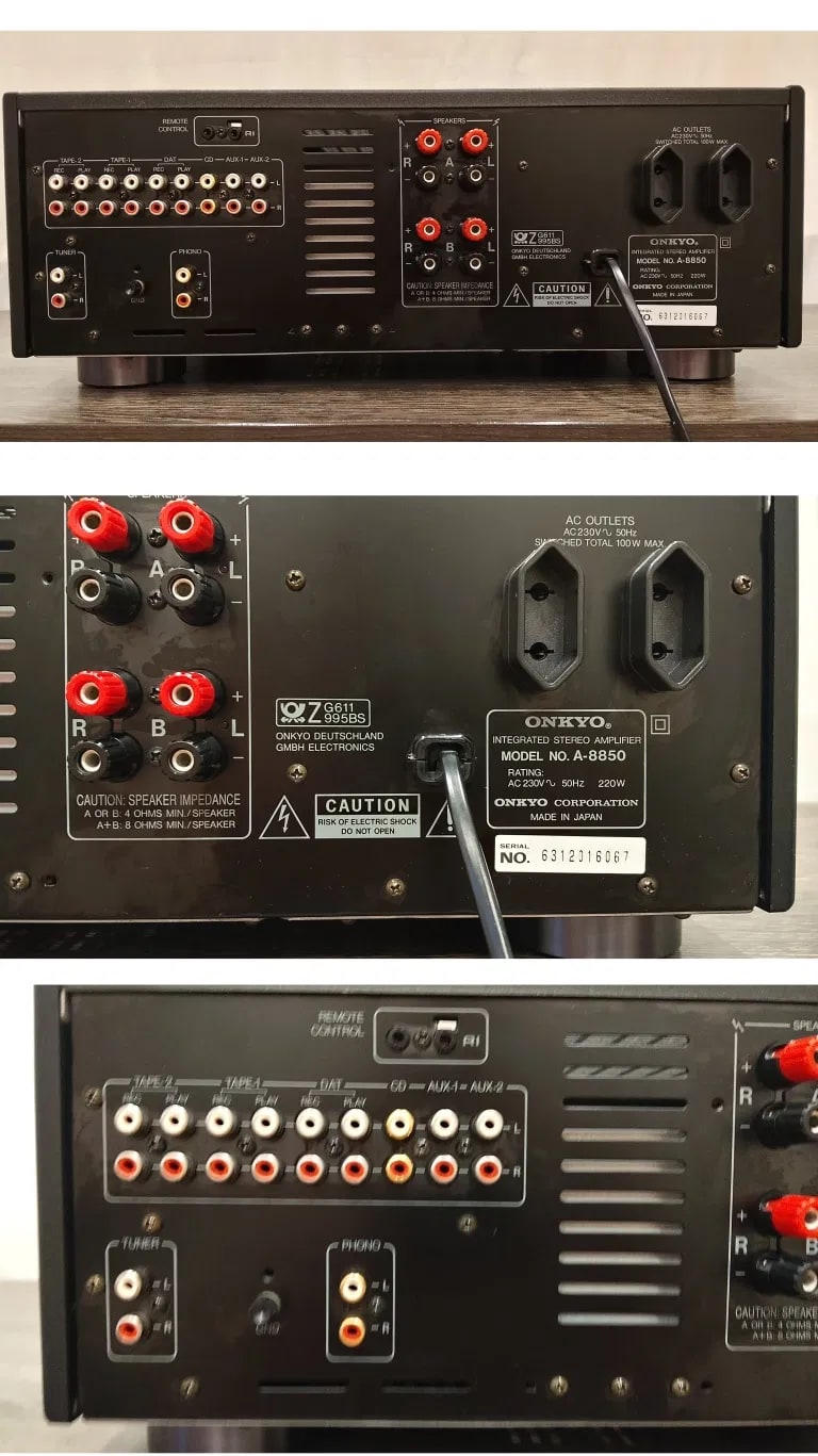 ONKYO Integra A-8850 Rare Vintage Integrated Stereo Amplifier Tested