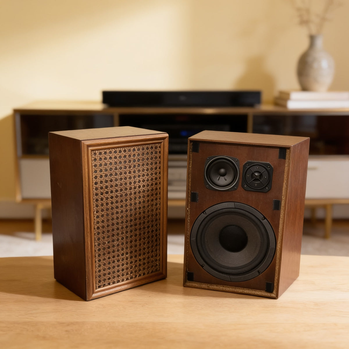 AUDION BOX 480 Rare Vintage 3-Way Speakers German Hi-Fi Working