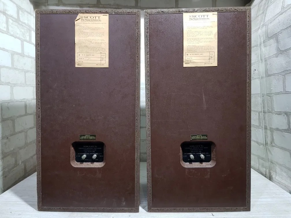SCOTT S20 Rare Vintage Bookshelf Speakers Tested Hi-Fi Stereo
