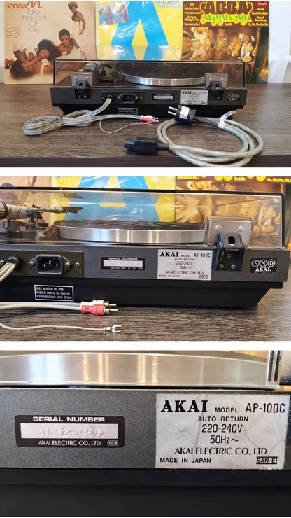 AKAI AP-100C Rare Vintage Turntable Serviced Belt Drive