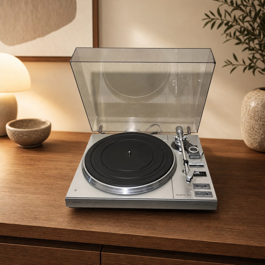 Philips AF887 MK2 QUARTZ PLL Rare Vintage Turntable Tested Warranty