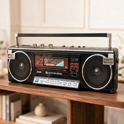 Toshiba RT-SF7 Rare Vintage Boombox Stereo Radio Cassette Player Working
