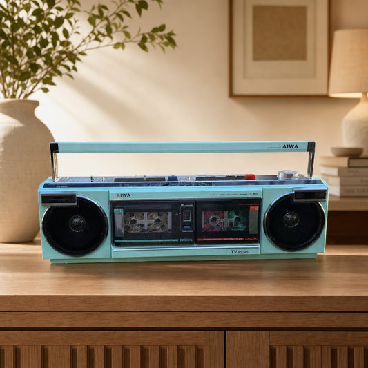 AIWA CS-W55 Rare Vintage Mint Boombox Getto blaster Tested