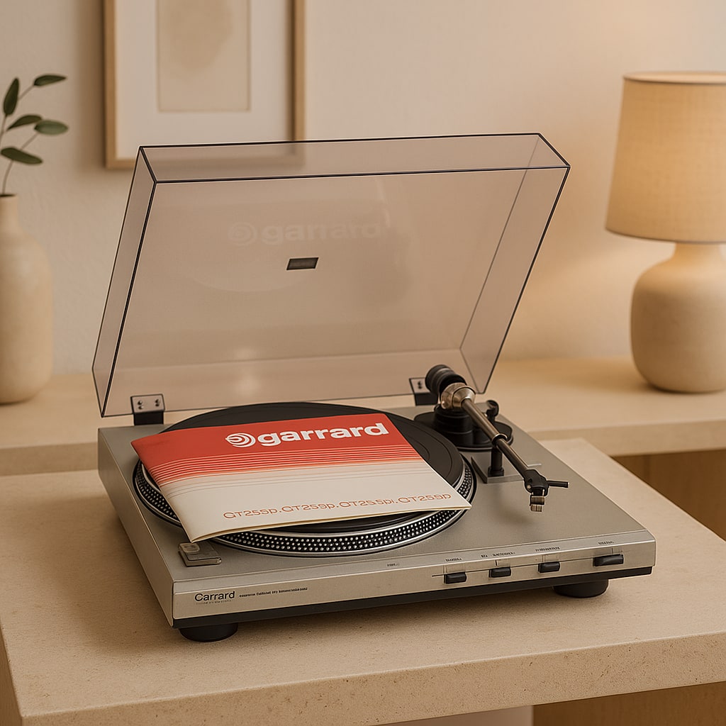 Garrard GT-355P Rare Vintage MINT Turntable Warranty Belt Drive Hi-Fi + Manual