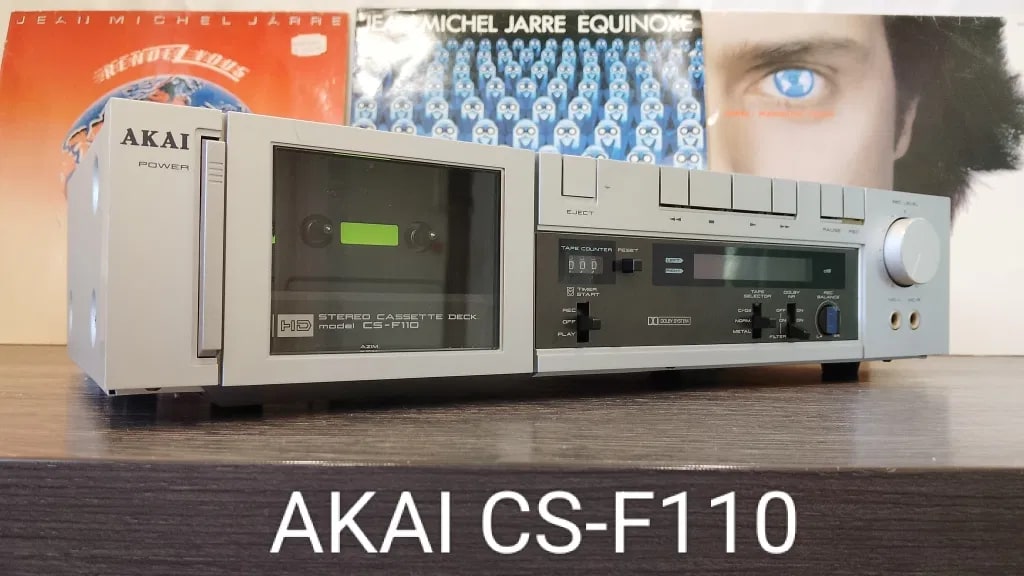 AKAI CS-F110 Rare Vintage Stereo Cassette Deck Serviced Silver Dolby Warranty