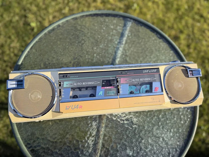Sanyo MR-WU 4R Rare Vintage Boombox Serviced MINT Double Cassette