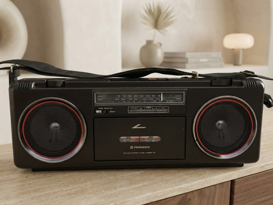 Pioneer SK-200BK Rare Vintage Boombox Tested Hi-Fi Cassette Japan Warranty