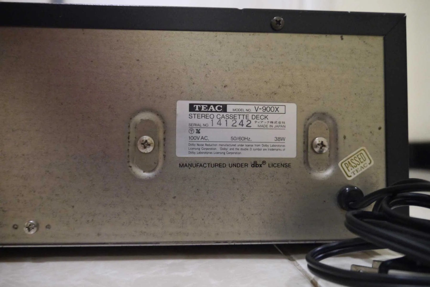 TEAC V-900X Rare Vintage Cassette Deck Serviced Working 3-Head Direct Warranty