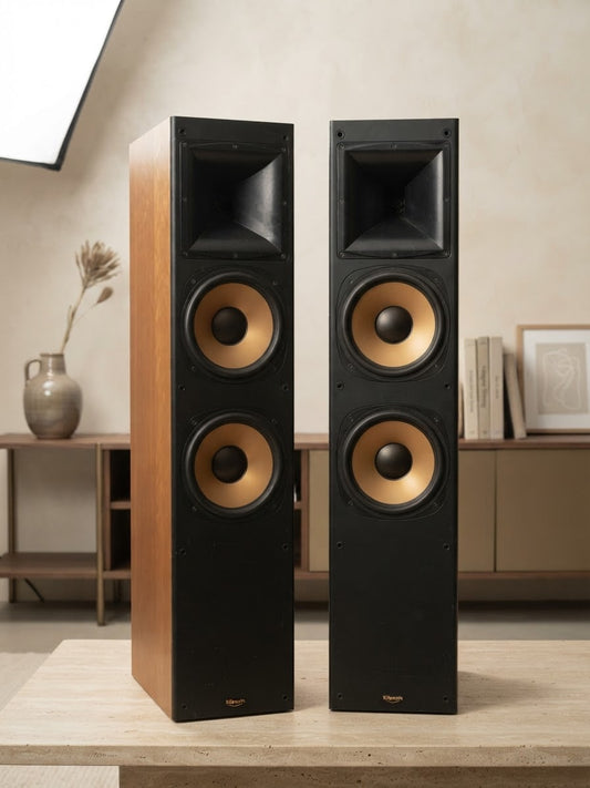 Klipsch RF-5 Cherry Rare Vintage Floorstanding Speakers Working Horn Hi-Fi
