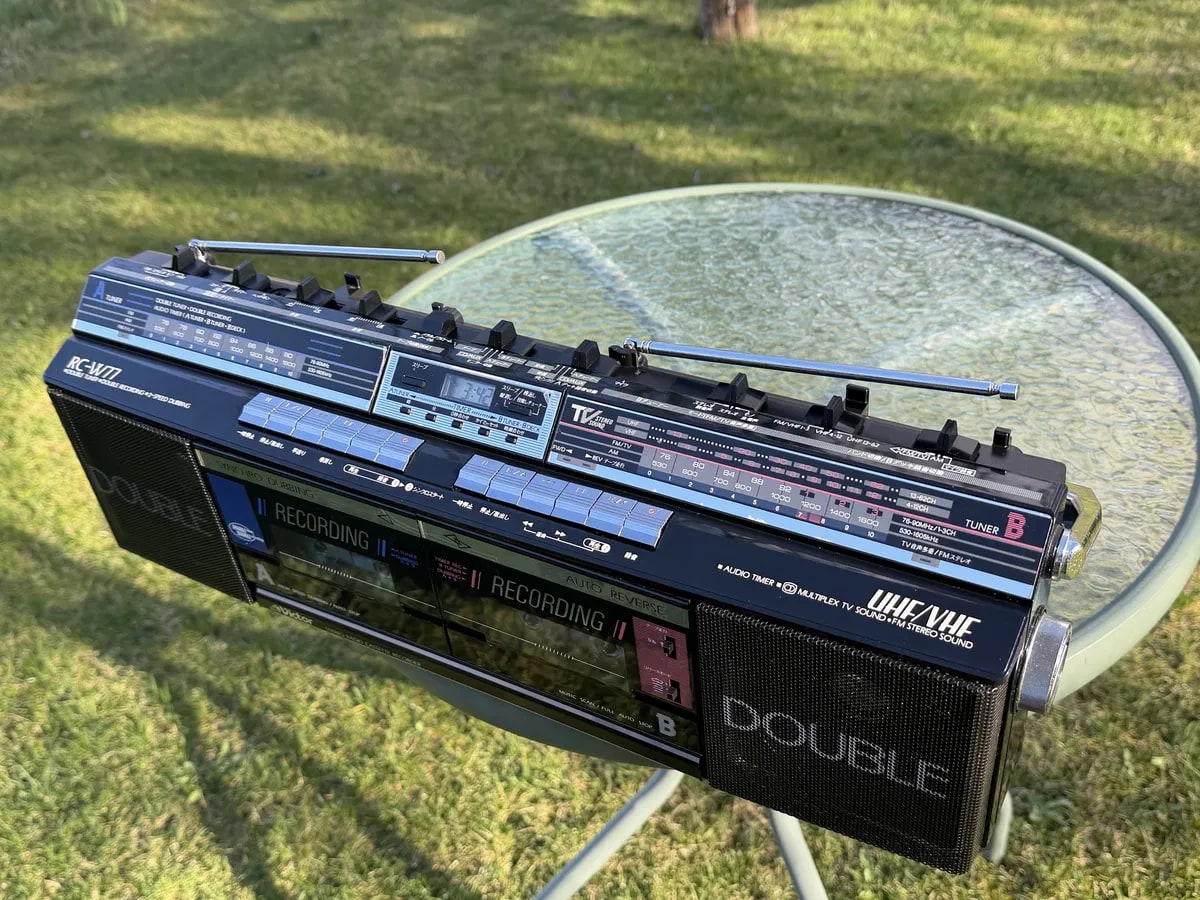 Victor RC-W77 Rare Vintage Boombox Serviced Tested Stereo Hi-Fi Analog