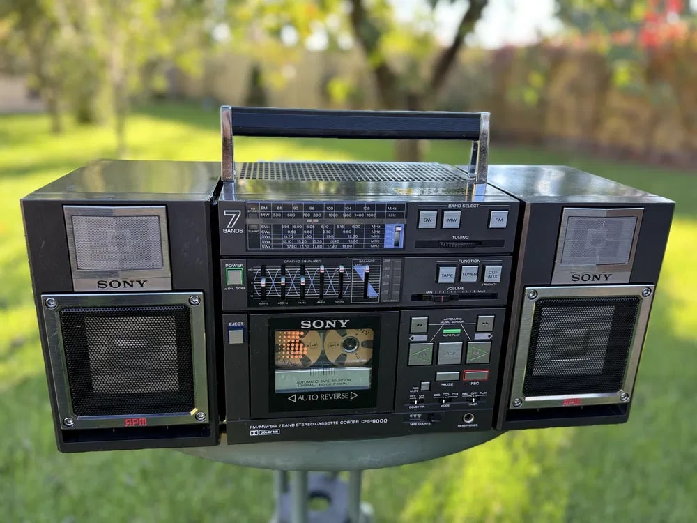 Sony CFS-9000 Rare Vintage Boombox Warranty Tested Japan Cassette Getto blaster