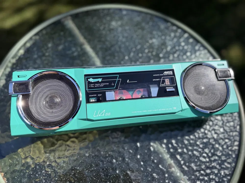 Sanyo MR-U4SS(G) Rare Vintage Boombox Working Stereo Cassette Player Warranty