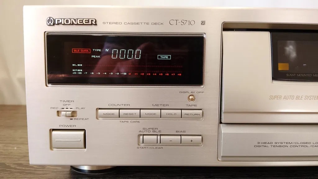 Pioneer CT-S710 Rare Vintage Stereo Cassette Deck Working 3-Head Hi-Fi