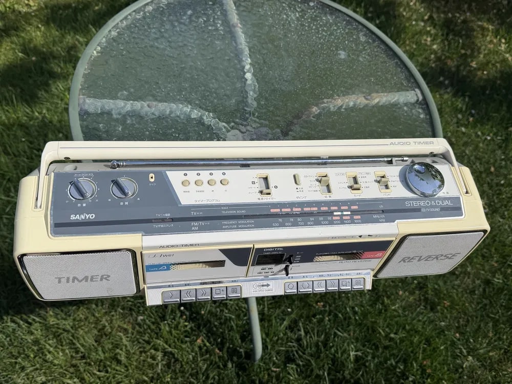 Sanyo U4w61 Rare Vintage MINT Boombox Getto blaster Warranty Tested Japan