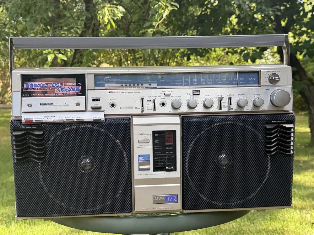 AIWA CG-J77MKll Rare Vintage Boombox Serviced Warranty Tested Serviced