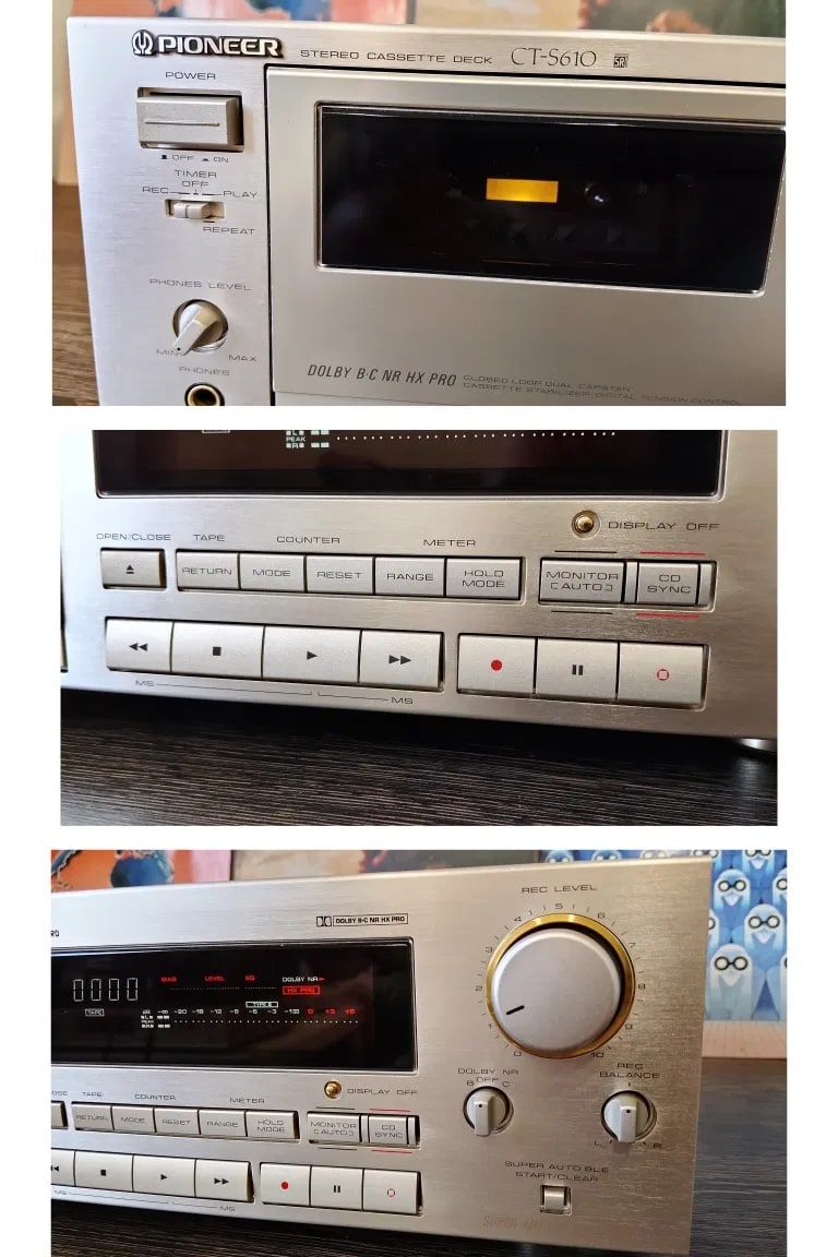 Pioneer CT-S610 Rare Vintage Stereo Cassette Deck Serviced Tested Hi-Fi
