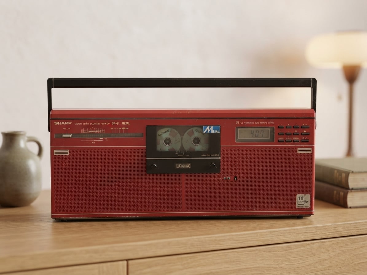 Sharp GF-8L Rare Vintage Cassette Japan Slim Boombox Warranty Serviced