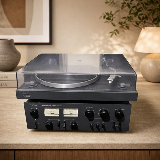 C.E.C. BD-2200 Rare Vintage Set Turntable +Amplifier+Sound Bundle Serviced