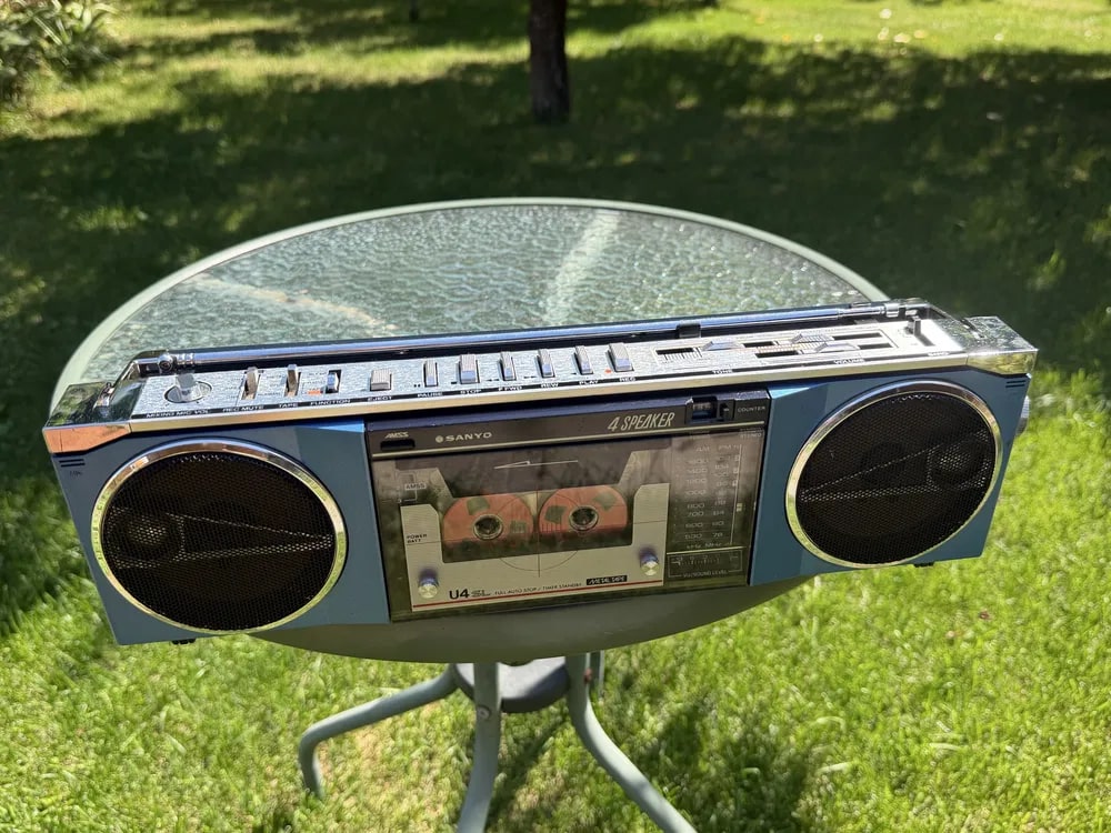 Sanyo MR-U4SL Rare Vintage Boombox Working Portable Radio Cassette Warranty