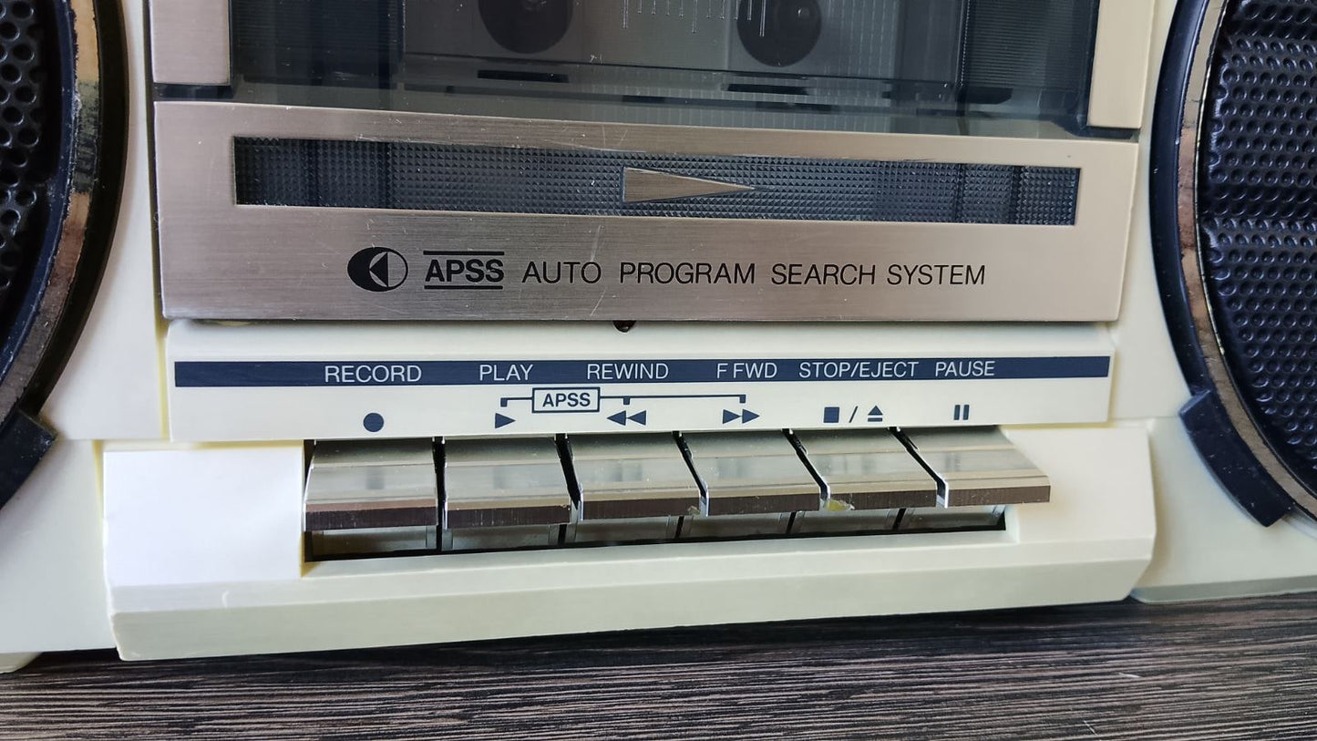 Sharp GF-5757 Rare Vintage  Boombox Cassette Ghetto blaster Serviced Warranty