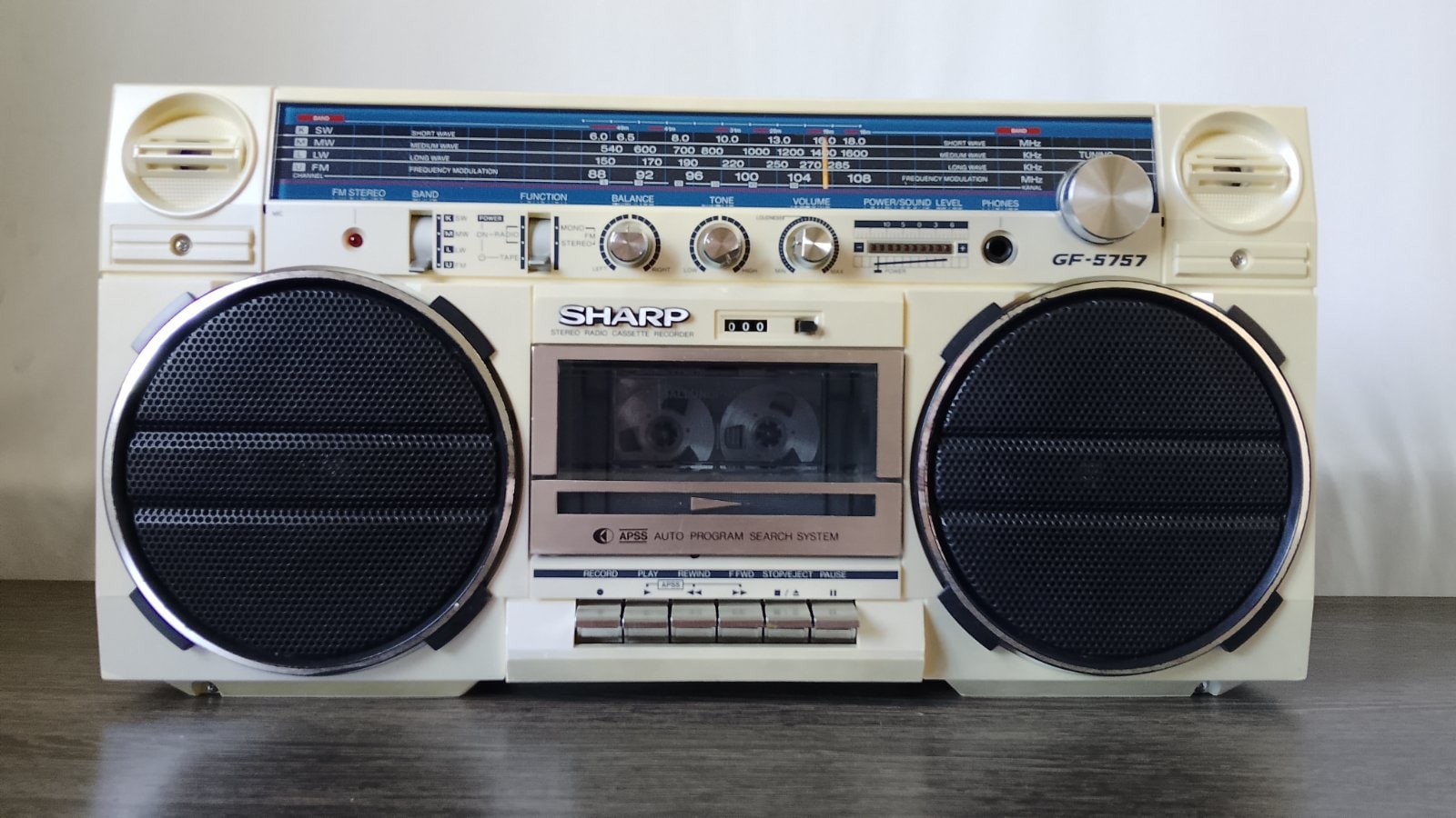Sharp GF-5757 Rare Vintage  Boombox Cassette Ghetto blaster Serviced Warranty