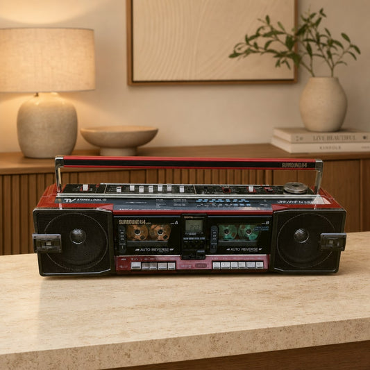 Sanyo U4-W80 Rare Vintage JDM Cassette Boombox Getto blaster Serviced Warranty