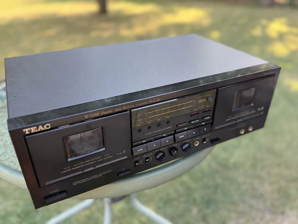 TEAC W-530R Rare Vintage MINT Double Cassette Deck Serviced Tape Deck